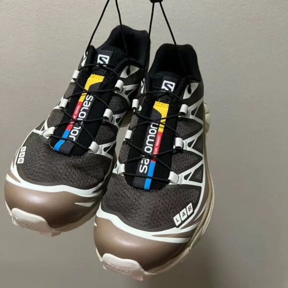 Salomon Men's Black and White Athletic Shoes - Picture 2 of 5